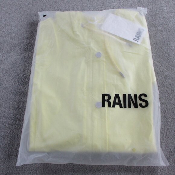 Rains Curve W Jacket Straw Yellow Womens Medium Trench Coat Long Rain Waterproof - Picture 2 of 4